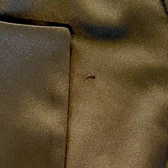 White House Black Market Cropped Jacket lined ruffle neck small - Picture 7 of 7